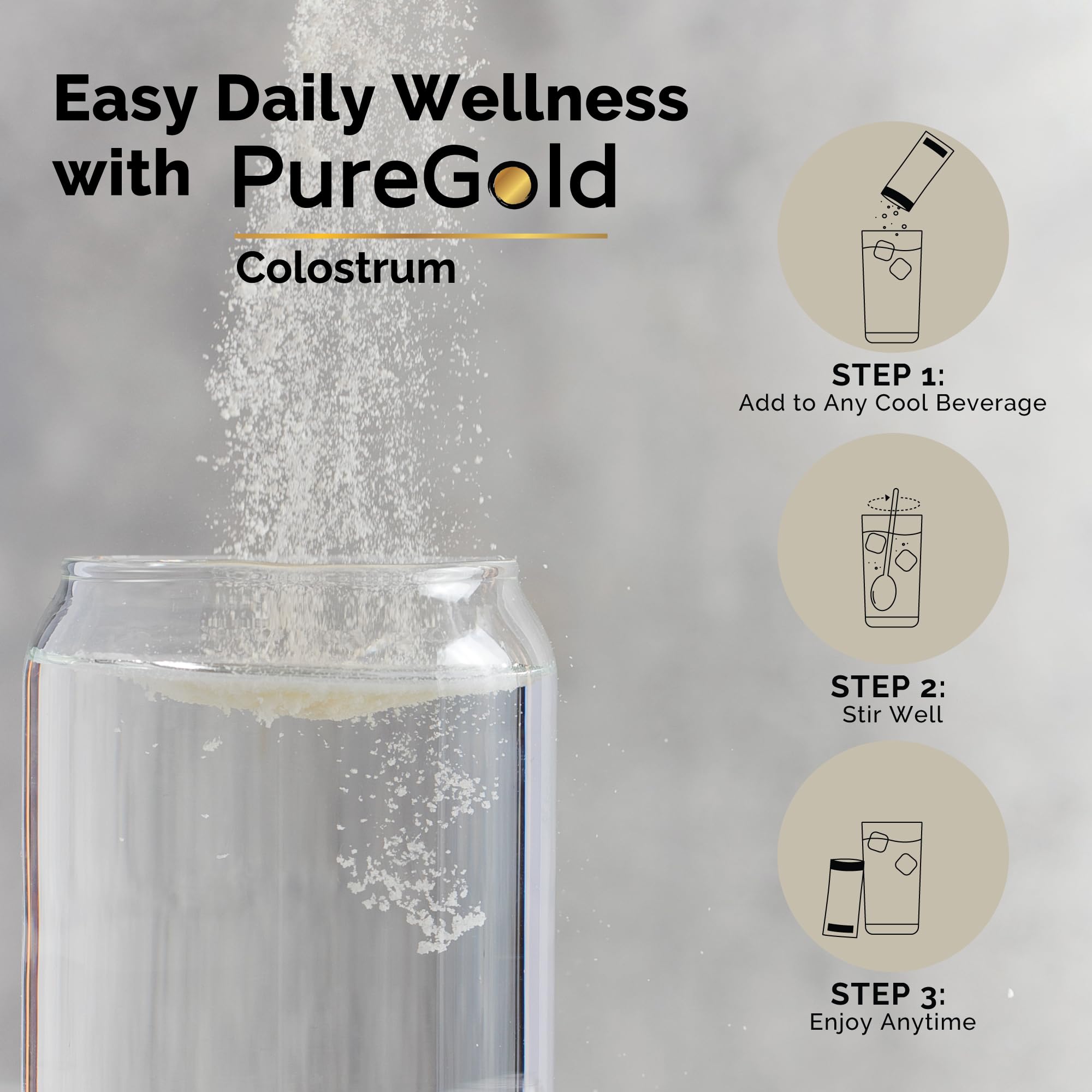 PureGold - Bovine Colostrum Powder - 100% Pure New Zealand Grass Fed, Supports Gut Health, Skin, Hair, & Immunity – Colostrum Supplement, Unflavored, 30 Travel Packets Fasted Athlete buy australia supplements