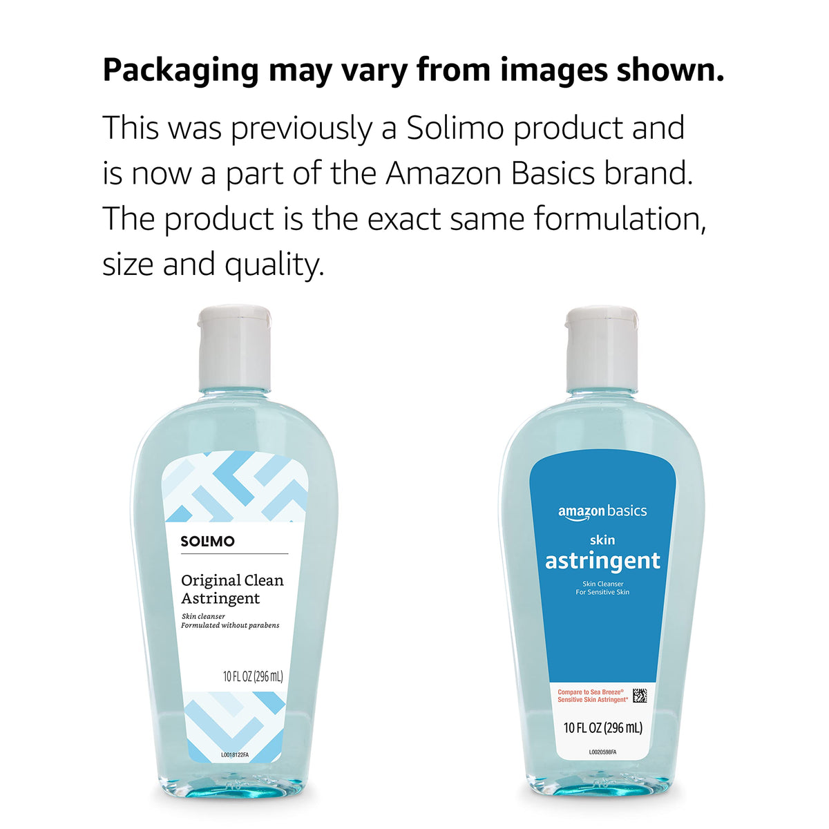 Amazon Basics Original Clean Astringent Skin Cleanser, Fresh Scent, Paraben-Free, 10 Fl Oz (Previously Solimo) Amazon Basics