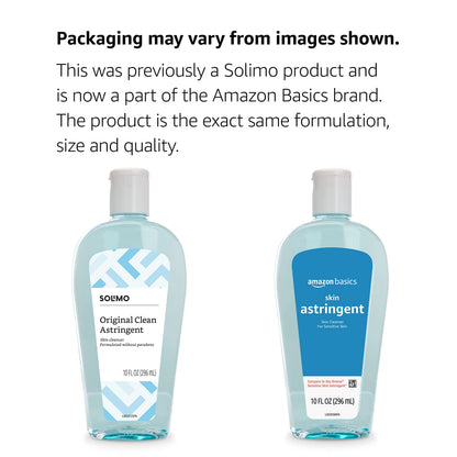 Amazon Basics Original Clean Astringent Skin Cleanser, Fresh Scent, Paraben-Free, 10 Fl Oz (Previously Solimo) Amazon Basics