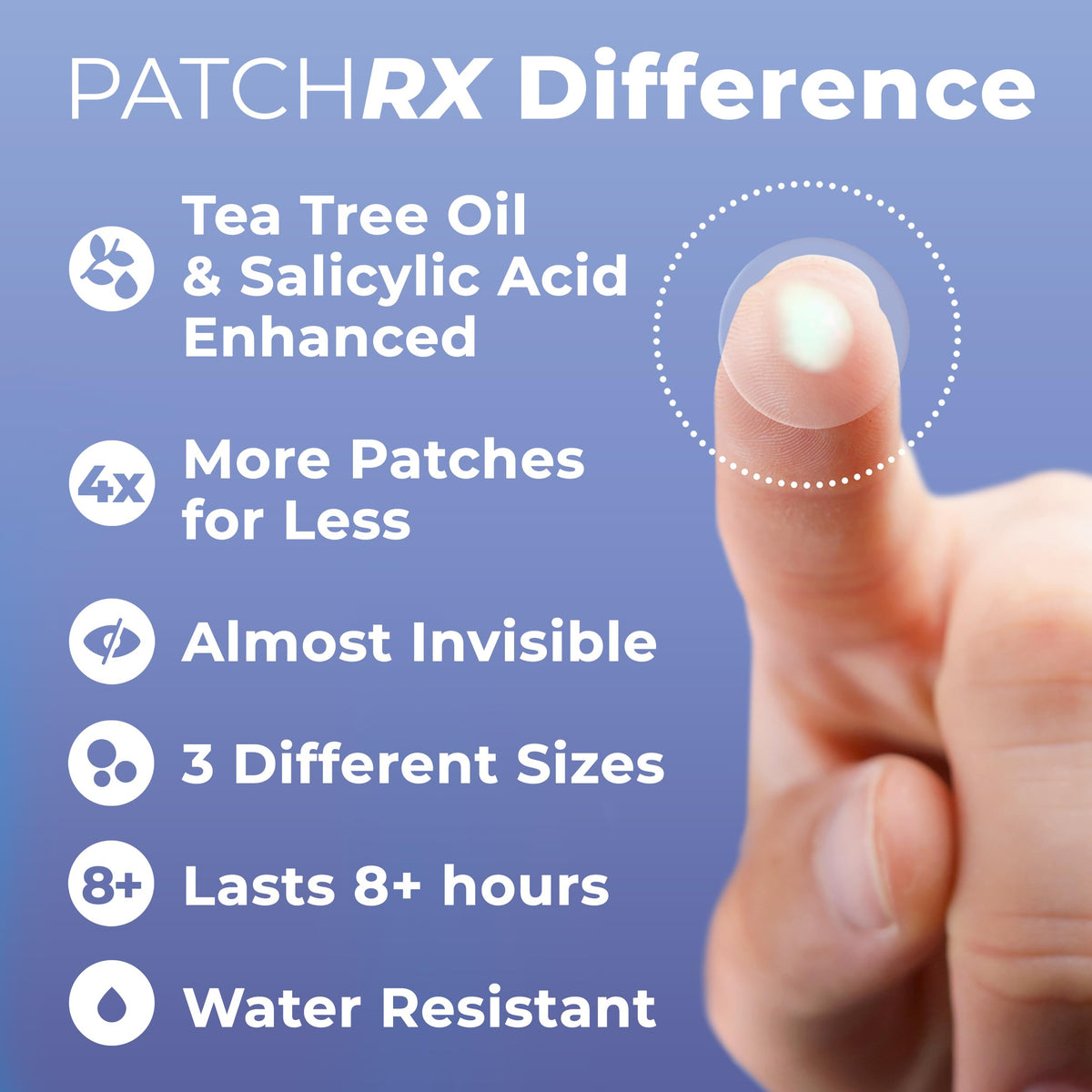 PatchRx Salicylic Pimple Patches (120 Pack), Salicylic Acid Acne Patches with Tea Tree Oil - Zit Patch and Pimple Stickers for Face for Skin Care - Salicylic Acid Acne Dots (Packaging May Vary) PatchRx