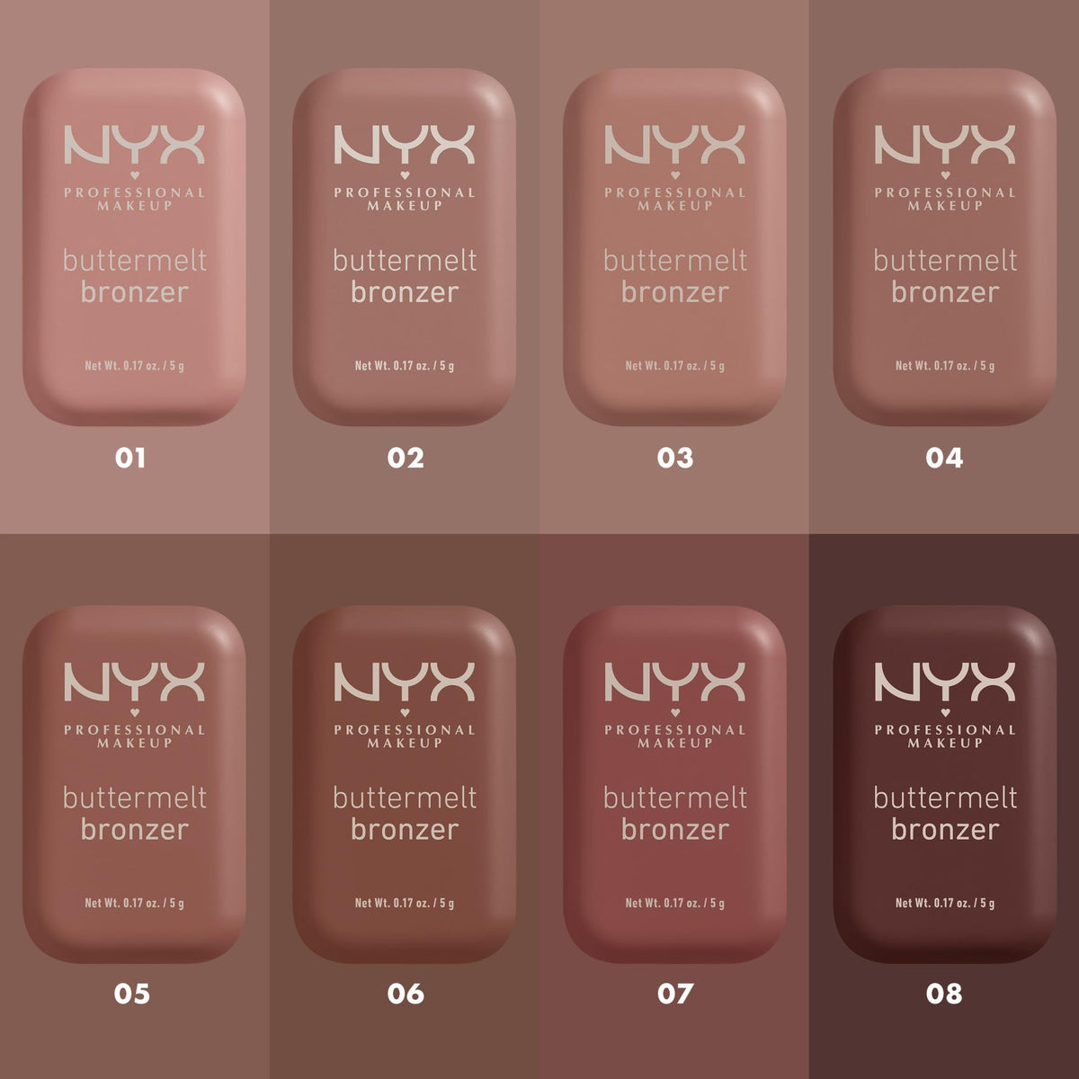 NYX PROFESSIONAL MAKEUP Matte Buttermelt Bronzer, Longwear Face Makeup with Up to 12 Hours of Wear, Vegan Formula - Deserve Butta (Light Medium Cool) NYX PROFESSIONAL MAKEUP