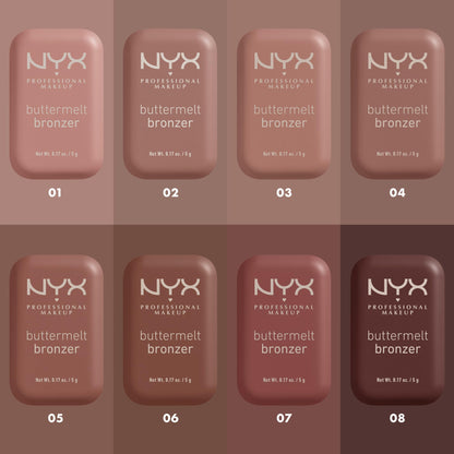 NYX PROFESSIONAL MAKEUP Matte Buttermelt Bronzer, Longwear Face Makeup with Up to 12 Hours of Wear, Vegan Formula - Deserve Butta (Light Medium Cool) NYX PROFESSIONAL MAKEUP
