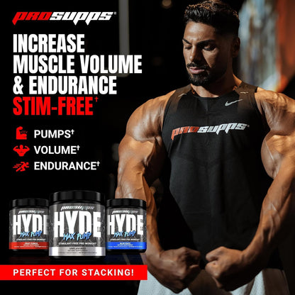 PROSUPPS L-Carnitine 3000 Stimulant Free Liquid Shots (Dragon Fruit) and Hyde Max Pump Pre Workout for Men and Women (Fruit Punch) Bundle