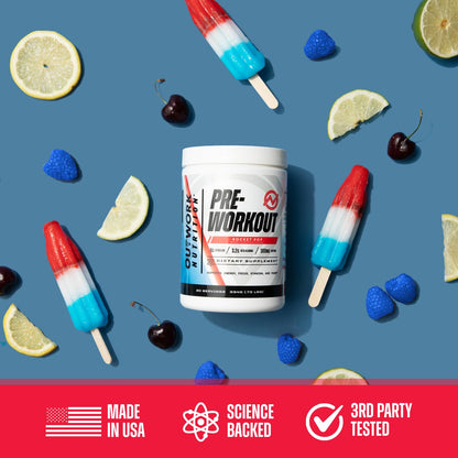 Outwork Nutrition Preworkout for Men & Women - Nootropic Pre Workout Without Creatine, Pre-Workout Powder with Taurine Rhodiola Citrulline Malate Beta Alanine Caffeine (Tropical Candy)