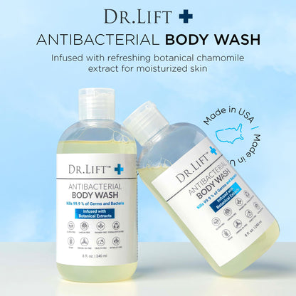 Dr. Lift Antibacterial Body Wash, Lemon, Spirulina, Vegan, 8 Fl Oz DR. LIFT