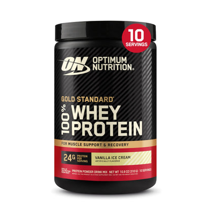 Optimum Nutrition Gold Standard 100% Whey Protein Powder, Vanilla Ice Cream, 0.68 Pound (Pack of 1) Optimum Nutrition