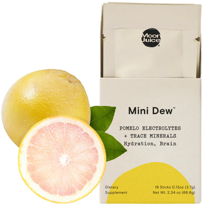 Moon Juice Mini Dew Electrolytes Powder - Sugar Free Minerals & Electrolyte Hydration Powder for Instant Hydration & Brain Support - Magnesium, Calcium, Potassium, Pink Salt, Watermelon, 30 Servings