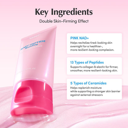 EQQUALBERRY NAD+ Peptide Boosting Night Wrapping Mask | Easy Peel Off Overnight Facial Mask for Face, Neck Lifting & Firming | Glowing Glass Skin | Korean Skin Care, 2.53 fl.oz EQQUALBERRY