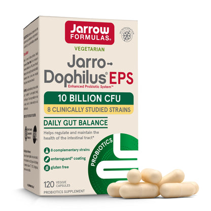 Jarrow Formulas Jarro Dophilus Probiotics 10 Billion CFU - Probiotic Supplement Capsules for Digestive Health & Gut Health for Women and Men Jarrow Formulas