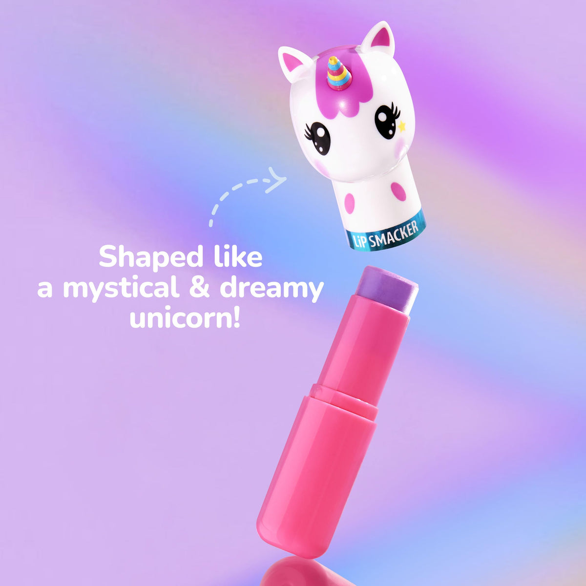 Lip Smacker Lippy Pals Unicorn, Flavored Moisturizing & Smoothing Soft Shine Lip Balm, Hydrating & Protecting Fun Tasty Flavors, Cruelty-Free & Vegan - Unicorn Magic Lip Smacker