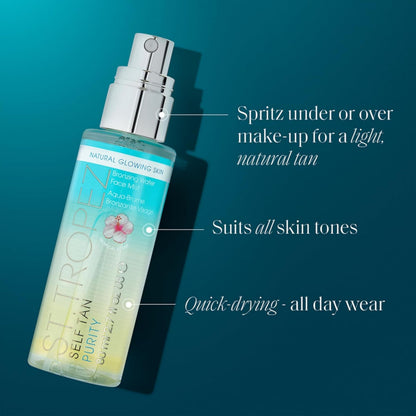 St.Tropez Self Tan Purity Bronzing Water Face Mist, Natural Sunkissed Glow with Hyaluronic Acid & Antioxidants, Vegan, Natural & Cruelty-Free Face Care, 2.7 Fl Oz St.Tropez