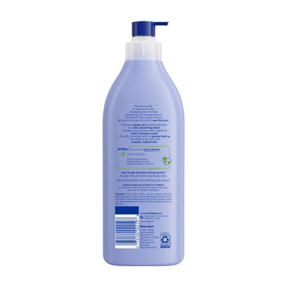NIVEA Oil Infused Cherry Blossom and Jojoba Oil Body Lotion for Women, Fast-Absorbing and Non-Greasy Cherry Blossom Scented Lotion Moisturizes for 48 Hours, 16.9 Fl Oz Pump Bottle NIVEA