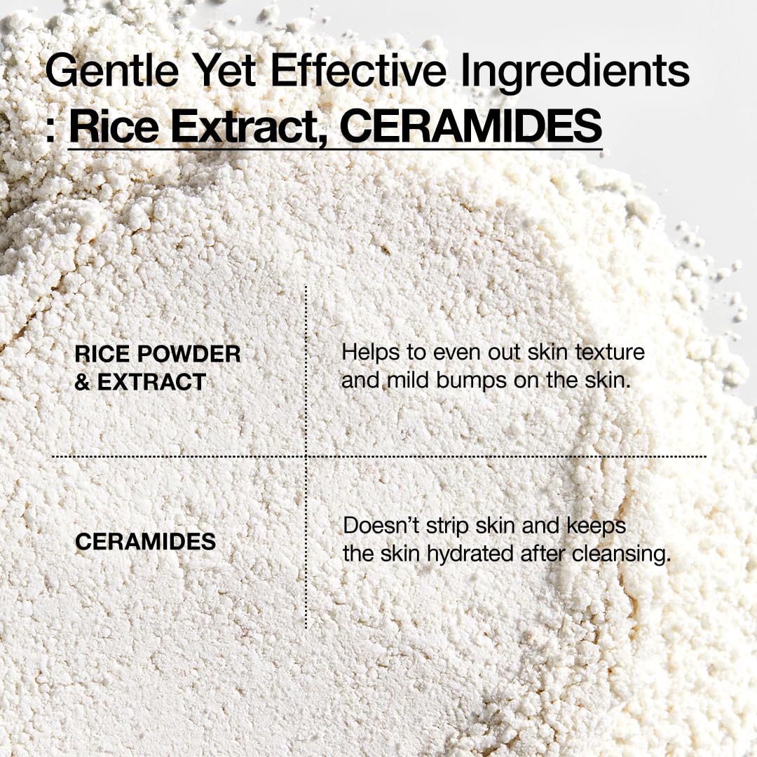 ANUA Rice Enzyme Brightening Cleansing Powder, Exfoliating Powder-to-Foam Cleanser, Smooth Texture & Clarity ANUA