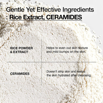 ANUA Rice Enzyme Brightening Cleansing Powder, Exfoliating Powder-to-Foam Cleanser, Smooth Texture & Clarity ANUA