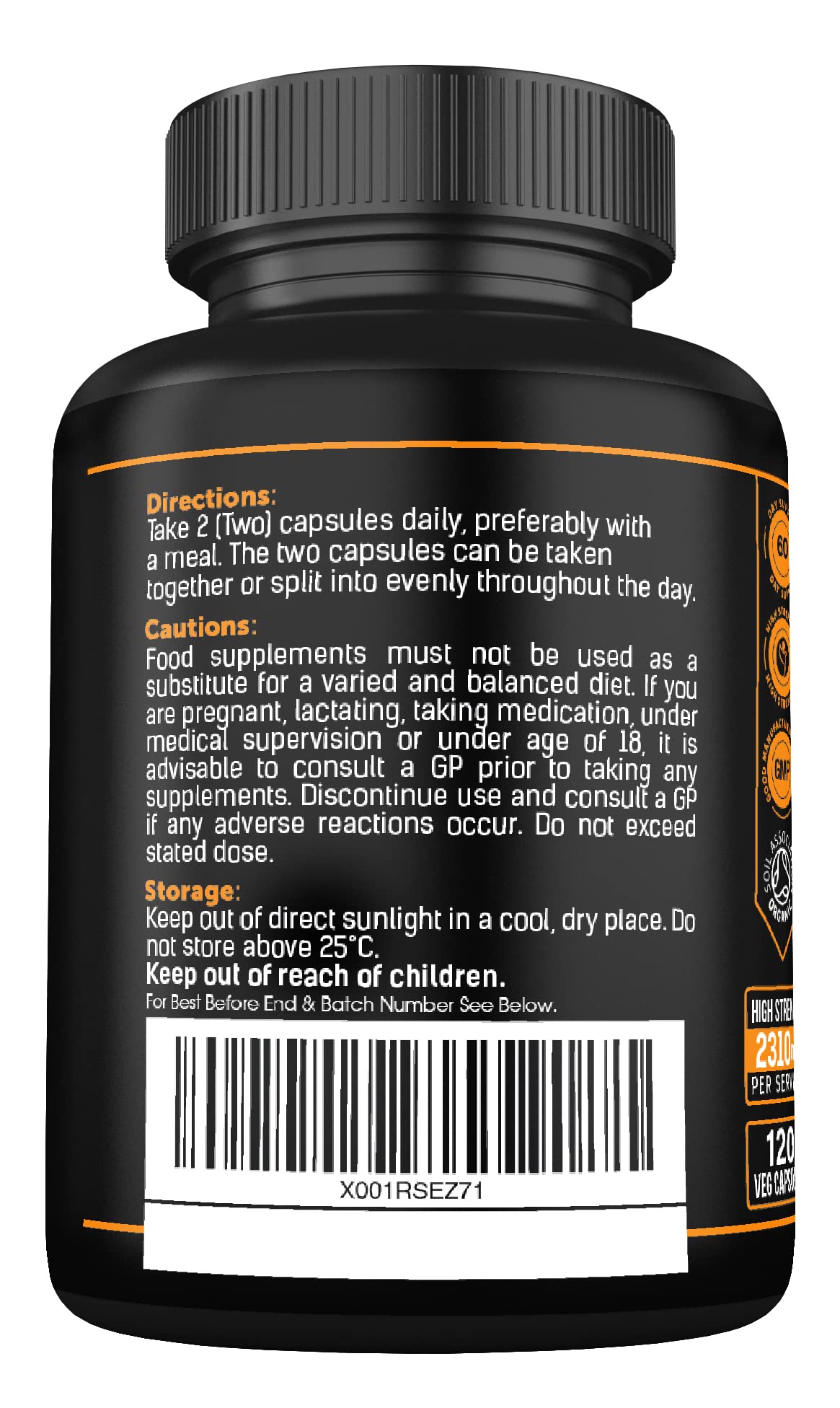 Organic Ashwagandha Capsules 1200mg Boosted with 100mg of Organic KSM-66 SS Sport Supplies buy australia supplements