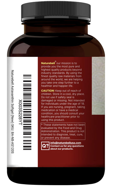 NatureBell Maximum Strength Astaxanthin 12mg, 240 Softgels - 4 Month Supply - Natural Antioxidant from Haematococcus dailyvitalstore