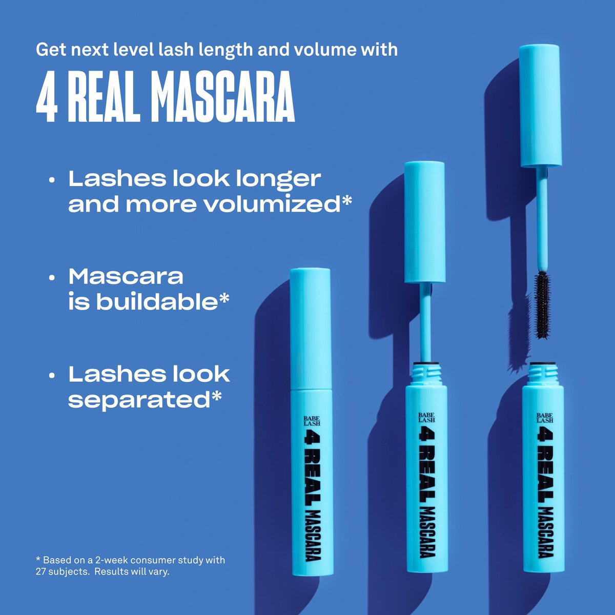 Babe Original 4 Real Mascara for Volume, Length & Lift, Black BABE ORIGINAL