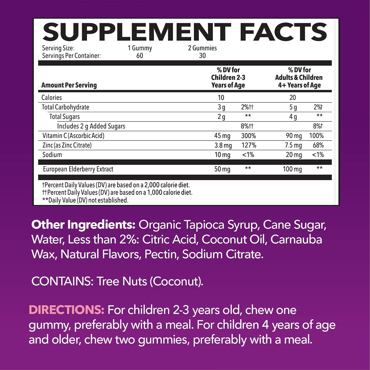 Elderberry Gummies for Kids with Vitamin C & Zinc, Berry, 30 Servings | Vegan, Non-GMO, Gluten Free Immune Support for Children, Daily Defense with Antioxidants & Essential Nutrients, 60 Count Gsupps Australia