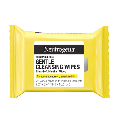 Neutrogena Gentle Facial Cleansing Wipes, Fragrance Free, 25 ct Neutrogena
