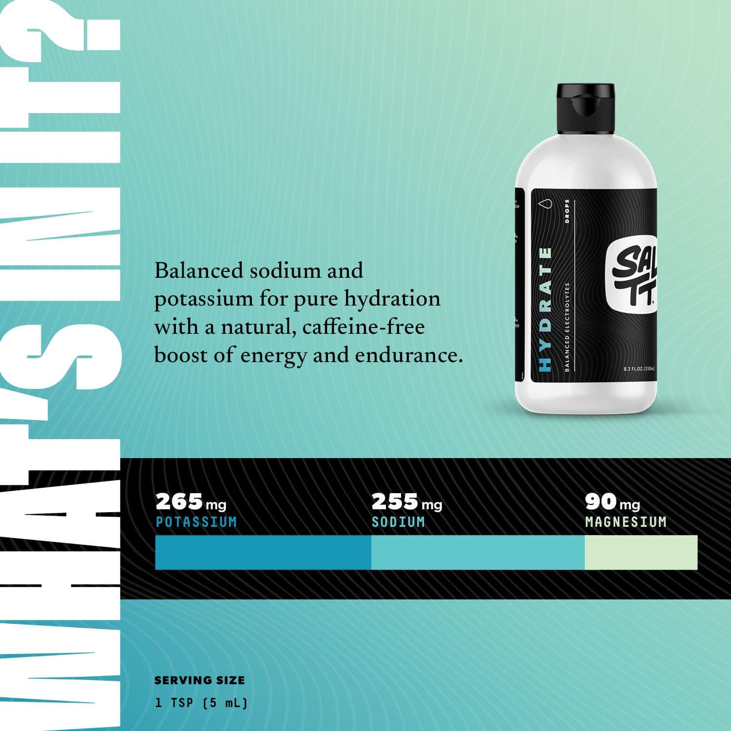 SALTT - Hydrate (8.3 oz) - Electrolytes Drops - Energy Boost - Sodium, Potassium, Magnesium, Zinc, Copper - Unflavored - Ultra Low Carb - Zero Sugar, Vegan, Gluten Free, Non GMO - By Keto Chow Keto Chow buy australia supplements