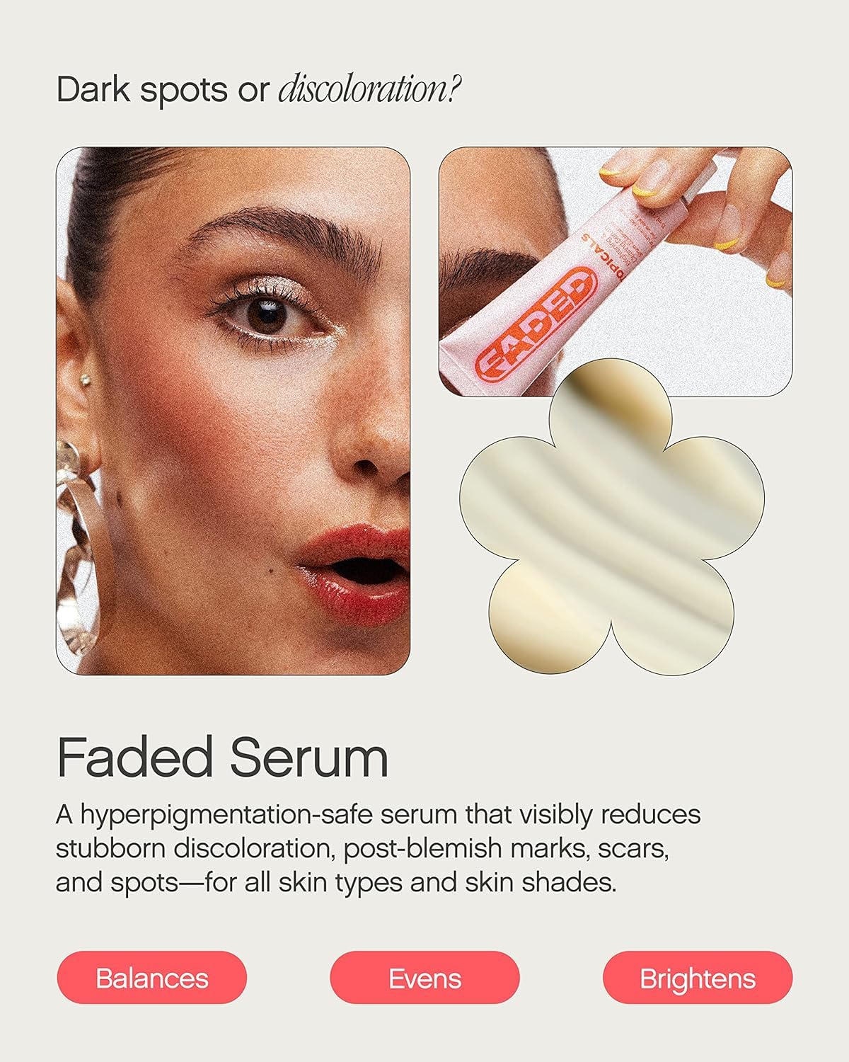 Topicals Faded Brightening and Clearing Serum | Reduces Discoloration, Post-Blemish Marks, Scars and Spots Topicals