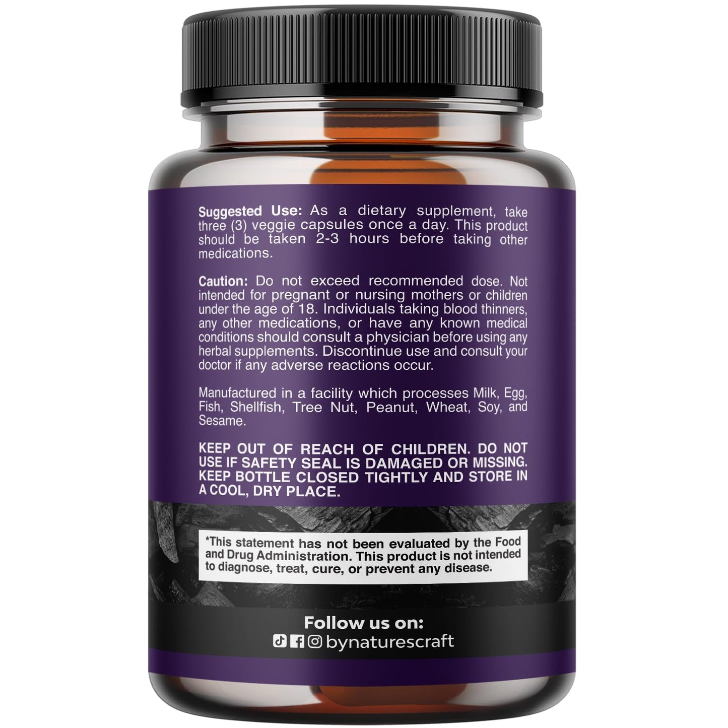 Activated Charcoal Capsules 1200mg - Coconut Charcoal Pills Stomach - 180ct | Activated charcoal powder in capsules / tablets (carbon activado), 1200mg / serving - digestive comfort & healthy gut Gsupps Australia