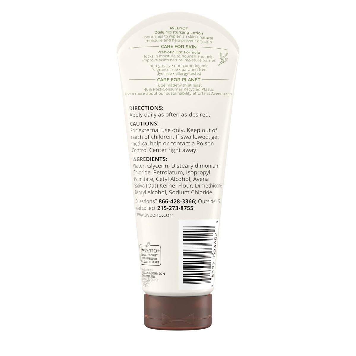 Aveeno Daily Moisturizing Body Lotion, Fragrance-Free, 2.5 fl. oz, 3 Pack Aveeno