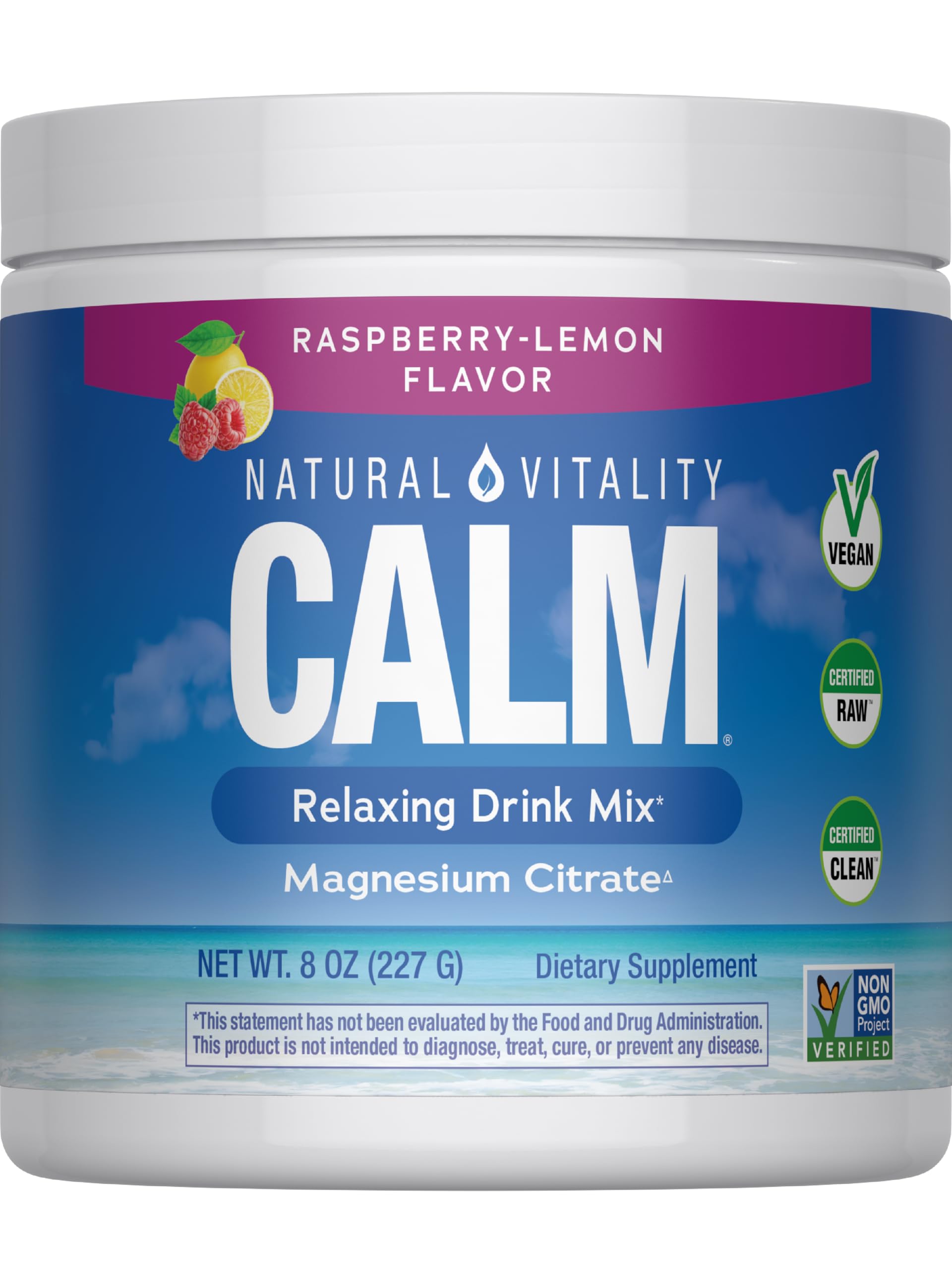 Natural Vitality Calm Powder Rasp Lemon, 8 oz Natural Vitality buy australia supplements