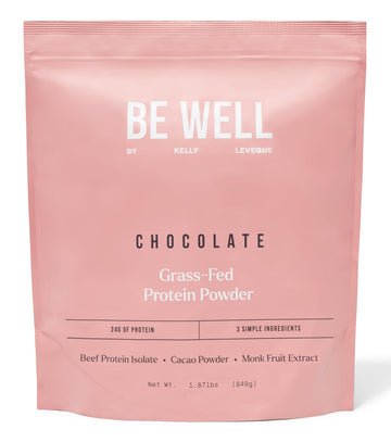 Be Well by Kelly Chocolate Grass-Fed Beef Protein Powder, 24G of Protein & 1G Net Carbs (3 Ingredients, 30 Servings) 9 Amino Acids + 3 BCAAs No Soy, No Dairy, Stevia-Free, No Sugar Added 1.87lb 849g Be Well by Kelly LeVeque buy australia supplements