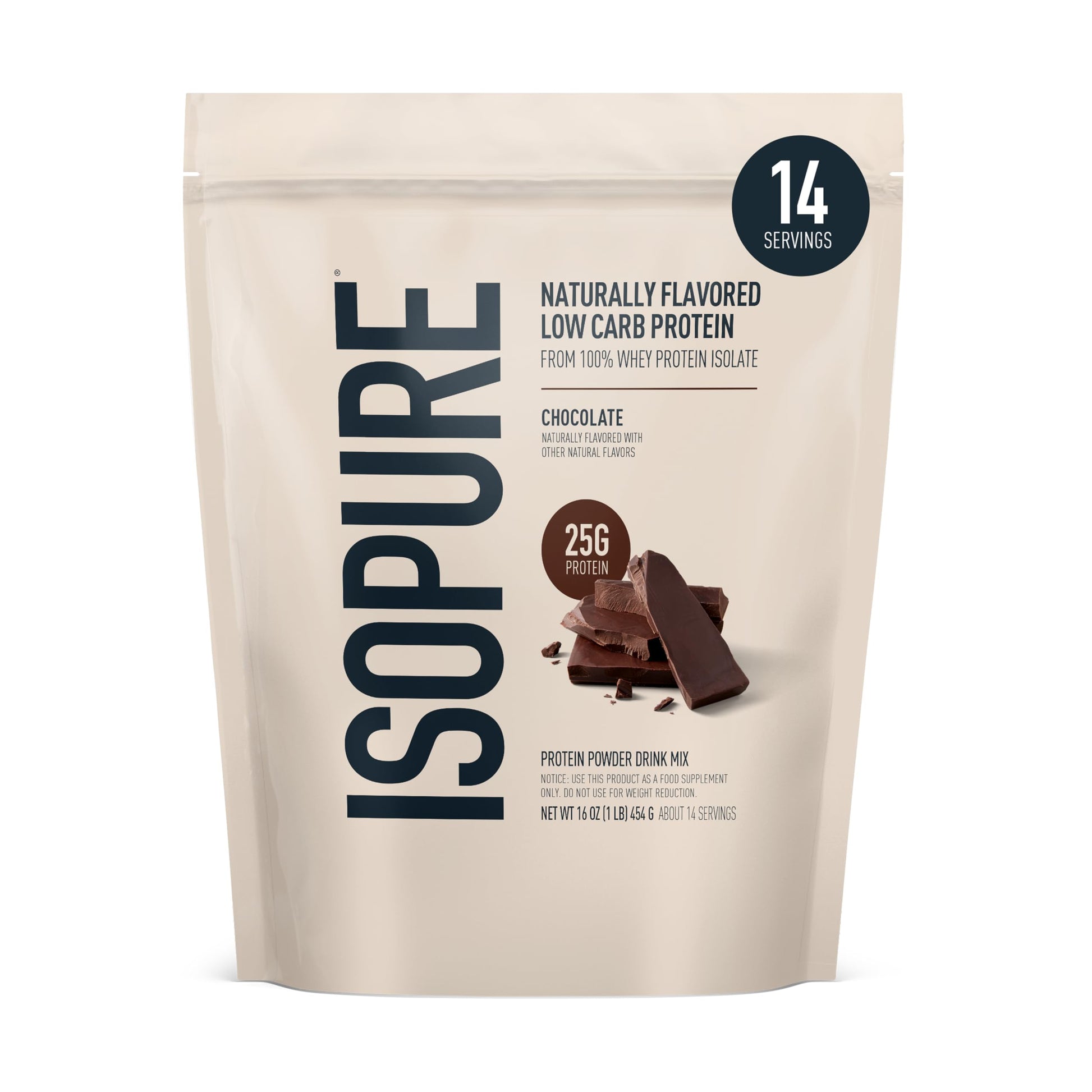 Isopure Low Carb 100% Pure Whey Isolate Protein Powder, Lactose Free, Gluten Free, With Vitamins, Dark Chocolate, 25g Protein Per Serving, 1 Lb, Isopure buy australia supplements