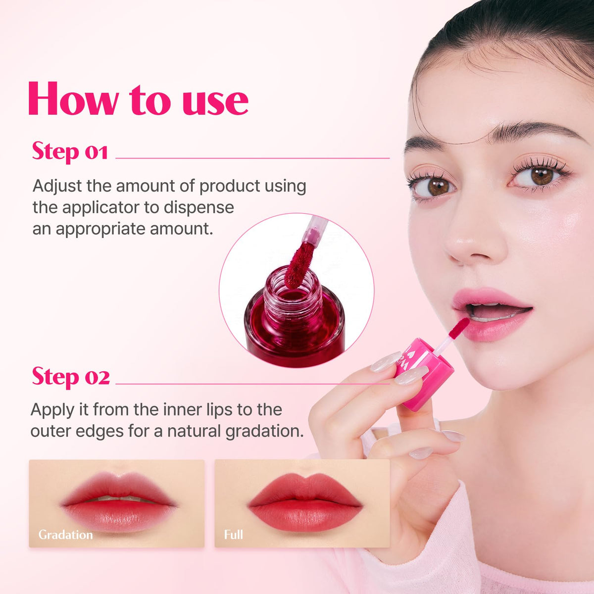 ETUDE Dear Darling Water Tint Lip and Cheek Stain, Cherry Ade, 9g ETUDE