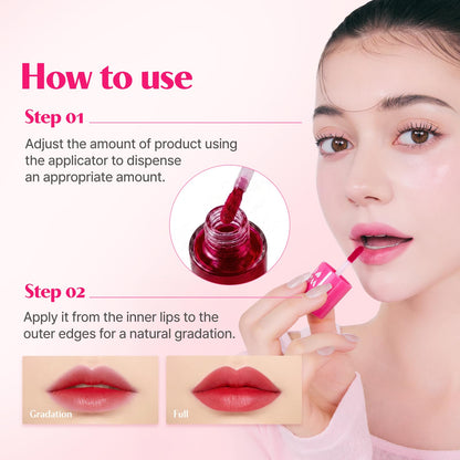 ETUDE Dear Darling Water Tint Lip and Cheek Stain, Cherry Ade, 9g ETUDE