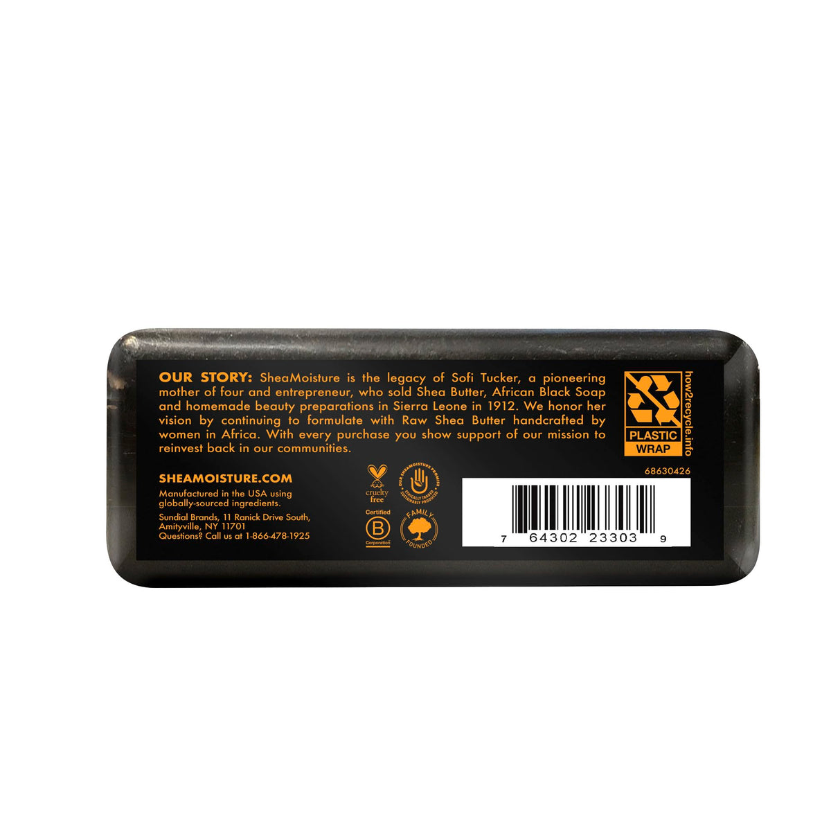 SheaMoisture Bar Soap for Troubled Skin African Black Soap Cleanser with Shea Butter 8 oz Shea Moisture