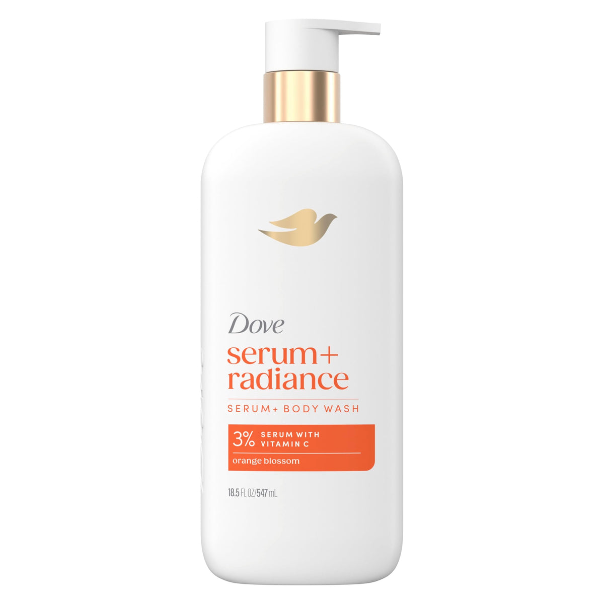 Dove Serum+ Radiance Body Wash, 3% Serum with Vitamin C, 18.5 oz Dove