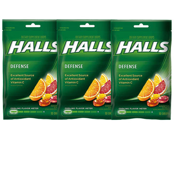 Halls Defense Vitamin C Drops Assorted Citrus - 30 ct, Pack of 3 HALLS buy australia supplements