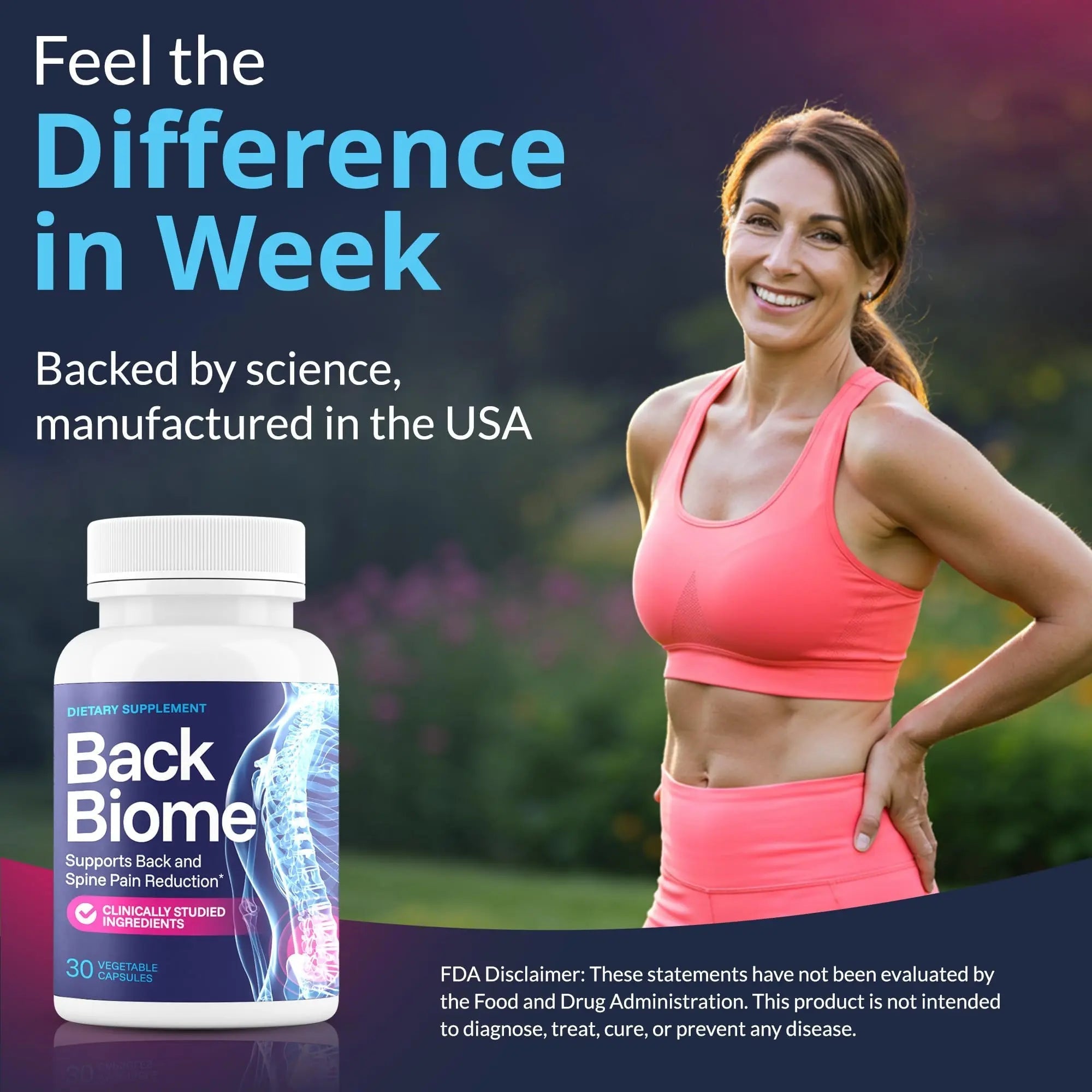 BackBiome – Advanced 7-Strain Probiotic Formula for Gut & Back Health – Supports Digestive Balance, Promotes Spinal Comfort – Non-GMO, Vegan, 30 Capsules BackBiome buy australia supplements