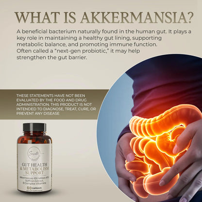 SORELLE SHOPPE Akkermansia Muciniphila Probiotic + Saffron + B Complex | Core Gut Health & Daily Wellness | Mood & Metabolism Support SORELLE SHOPPE