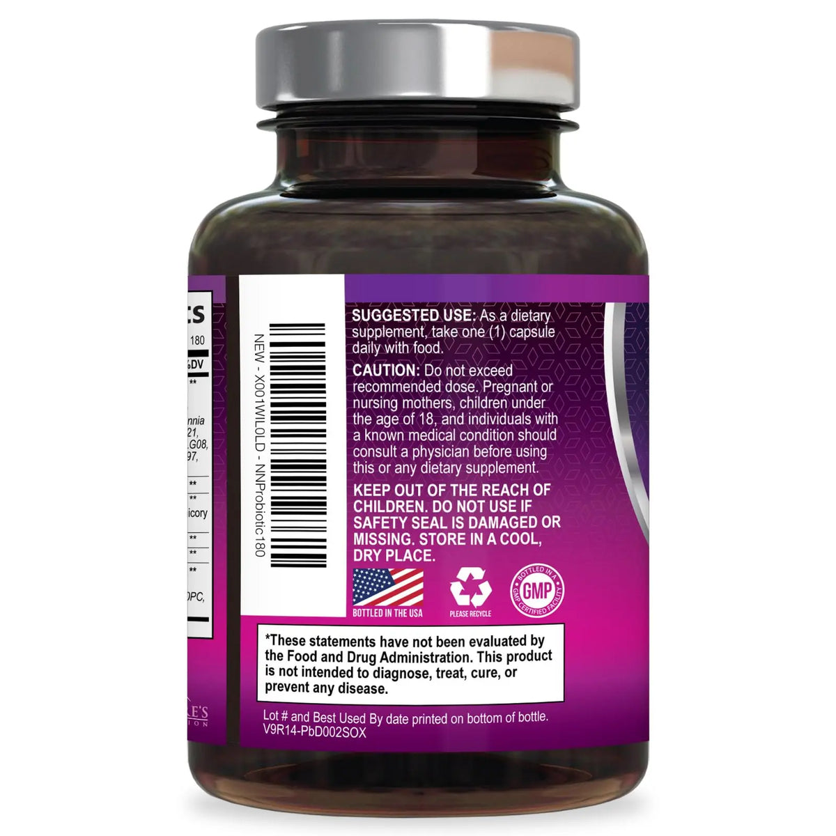 Probiotics for Digestive Gut Health - 50 Billion CFU Per Capsule, 10 Premium Strains & Prebiotics - Best Probiotics for Women & Men, Occasional Constipation, Gas, Immune Health Support - 180 Capsules Nature's Nutrition