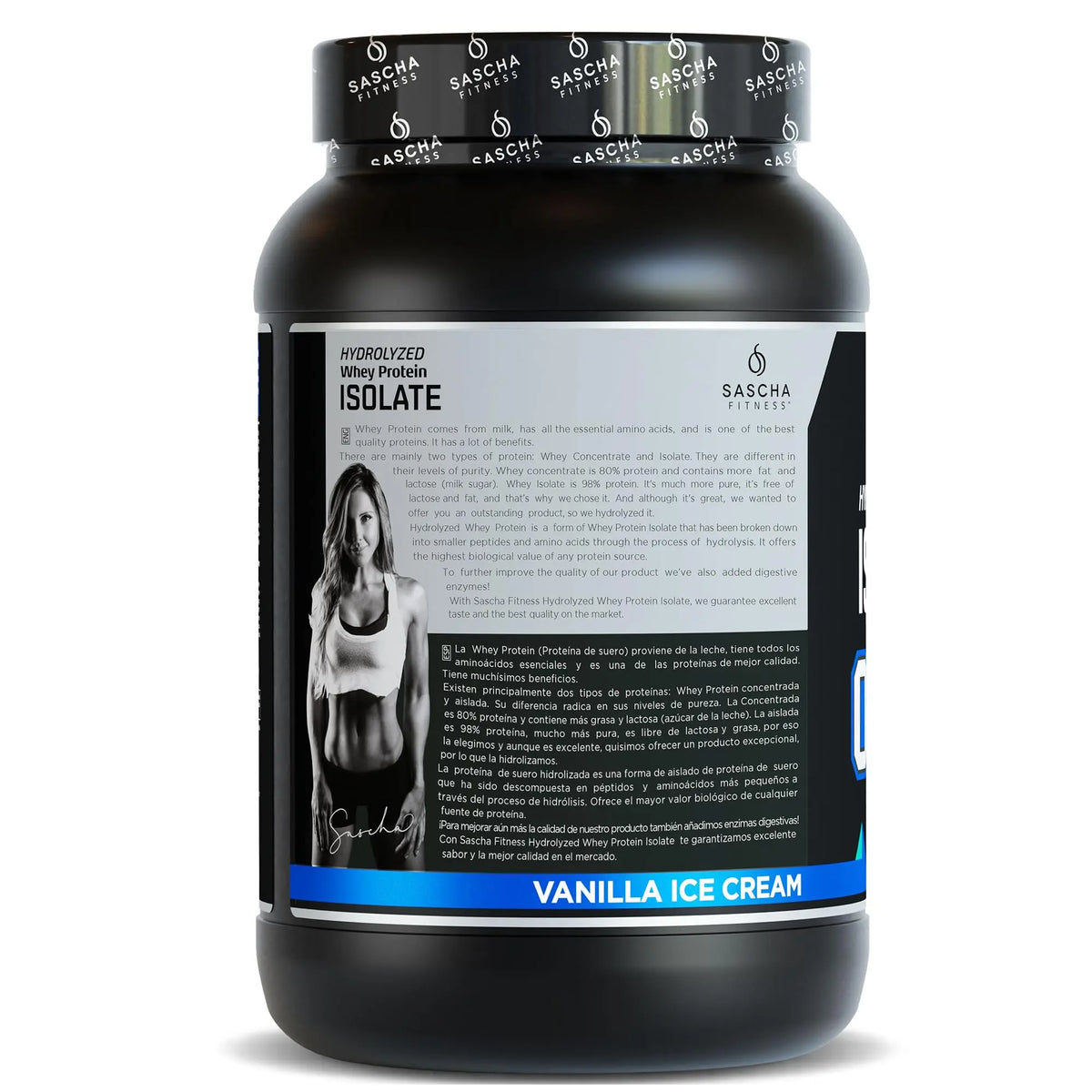 SASCHA FITNESS Hydrolyzed Whey Protein Isolate,100% Grass-Fed (2 Pounds, Vanilla) SASCHA FITNESS