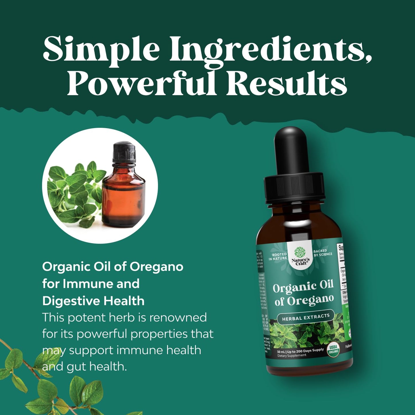 Organic Oregano Oil Drops - Super Concentrated Liquid Oil of Oregano with Carvacrol 60% for Digestion & Immune Support- Liquid Herbal Extract Tincture for Immune Strength & Healthy Intestines -1 Fl Oz Gsupps Australia