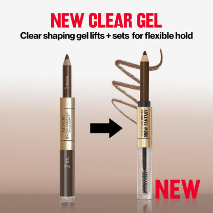 Revlon ColorStay Brow Fantasy Pencil & Gel, 004 Dark Brown REVLON