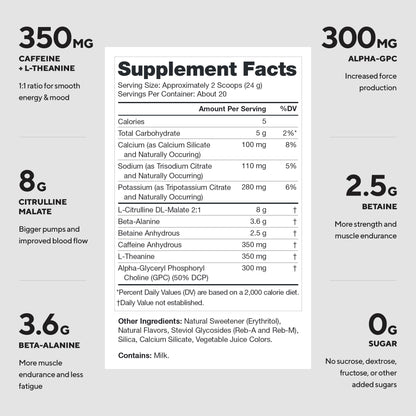 LEGION Pulse Pre Workout Supplement - All Natural Nitric Oxide Preworkout Drink to Boost Energy, Creatine Free, Naturally Sweetened, Beta Alanine, Citrulline, Alpha GPC (Fruit Punch)