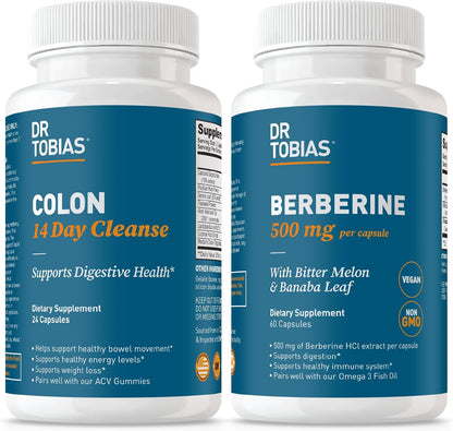 Dr. Tobias Colon 14-Day Cleanse + Berberine 500 mg – Detox Support & Between-Cleanse Metabolic Wellness