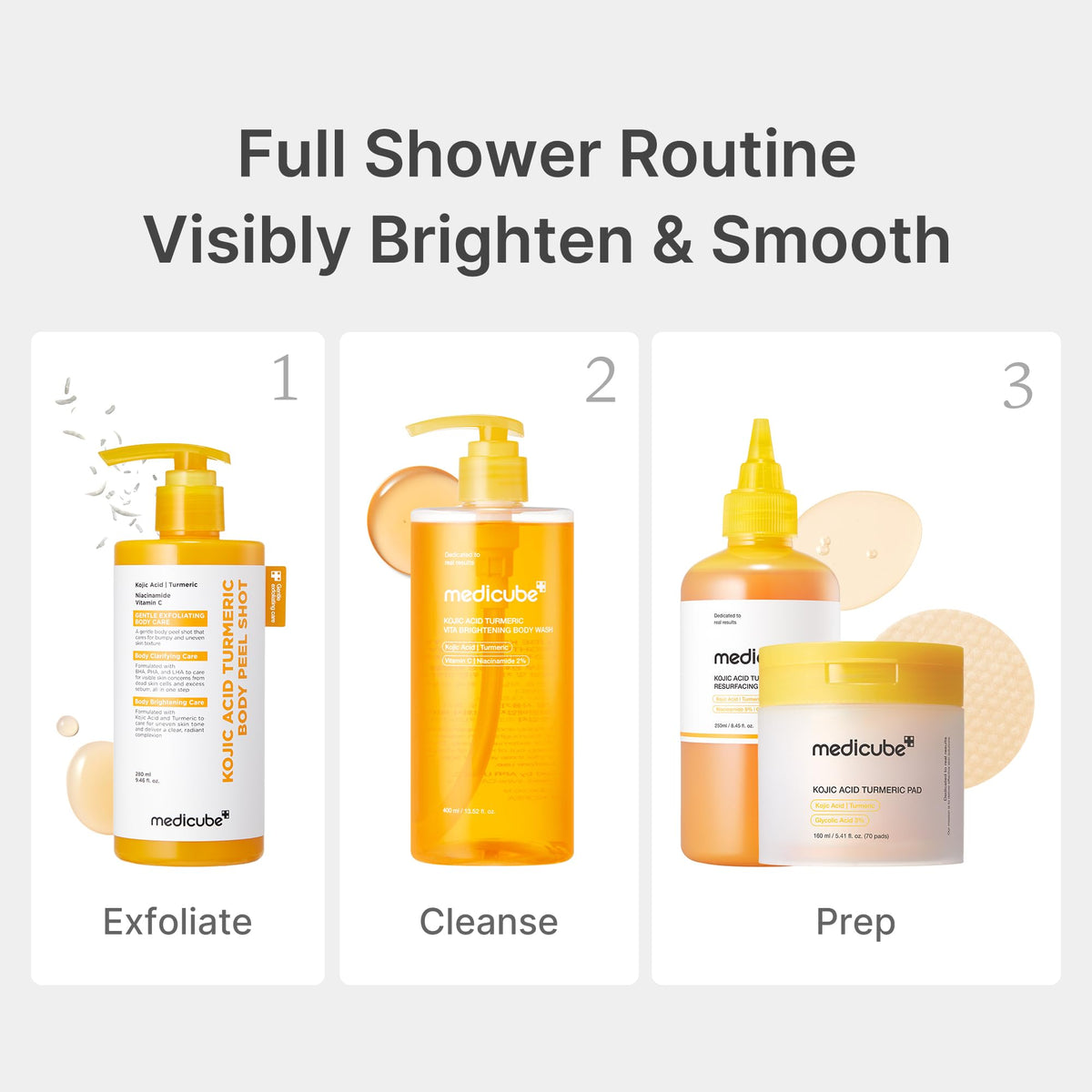 medicube Kojic Acid Turmeric Brightening Body Wash, 13.52 fl.oz medicube