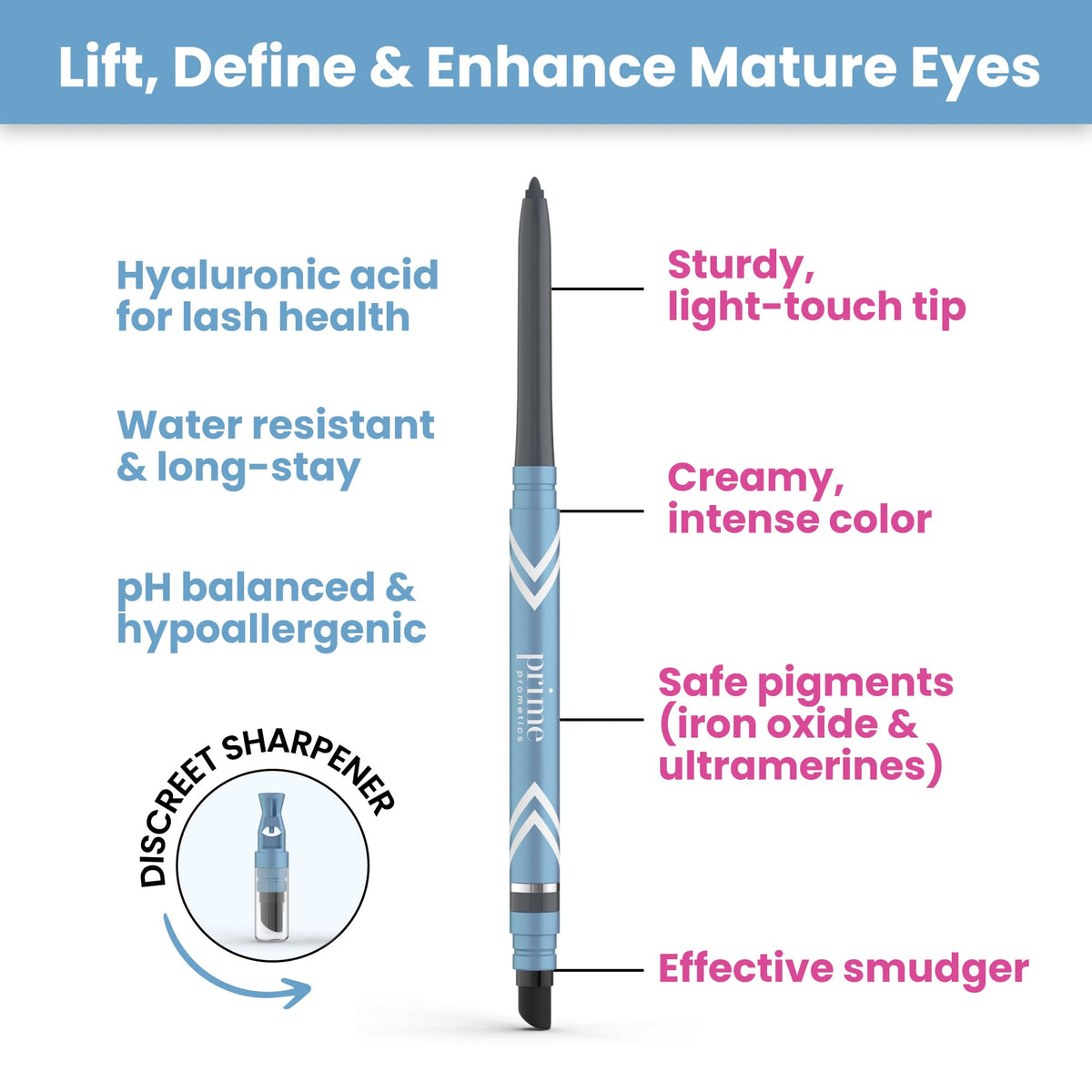 PRIME PROMETICS PrimeEyes Glide Eyeliner for Mature Women (Mulberry) PRIME PROMETICS