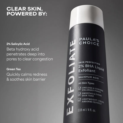 Paula's Choice SKIN PERFECTING 2% BHA Liquid Exfoliant, 4 Fl Oz Paula's Choice