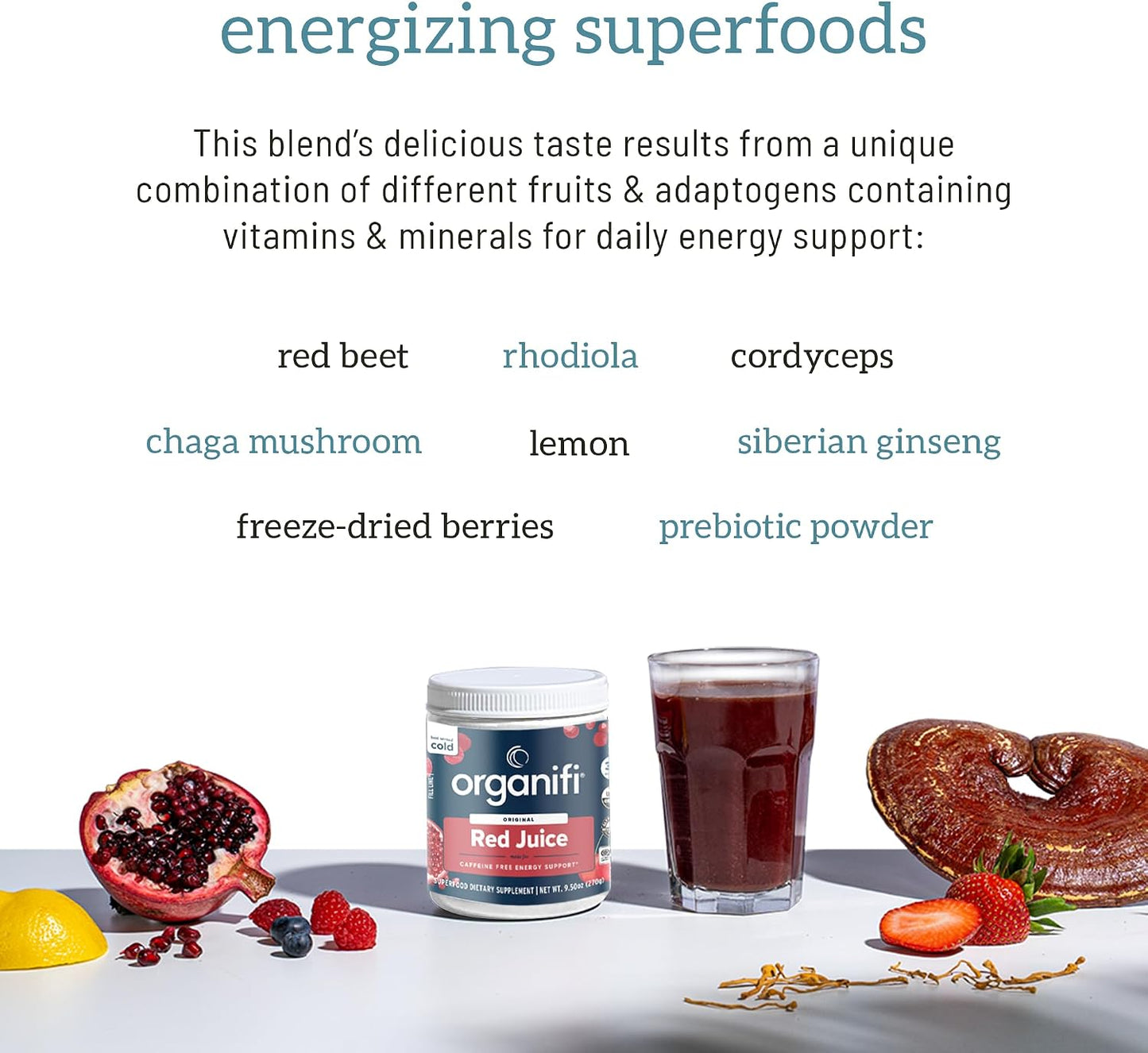 Organifi Red Juice - Energy Powder Reduces Afternoon Crashes and Boosts Digestion and Immune System, 30 Servings Gsupps Australia