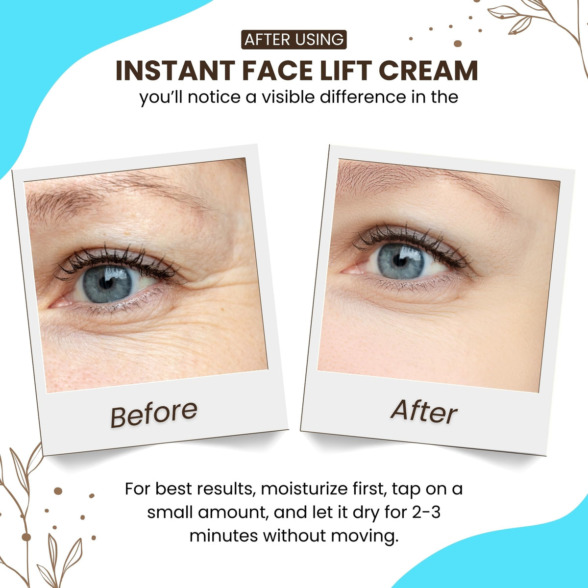 Instantly Ageless Facelift in a Box 25 Vials Eye Bag Remover + Makeup Brush Instantly Ageless