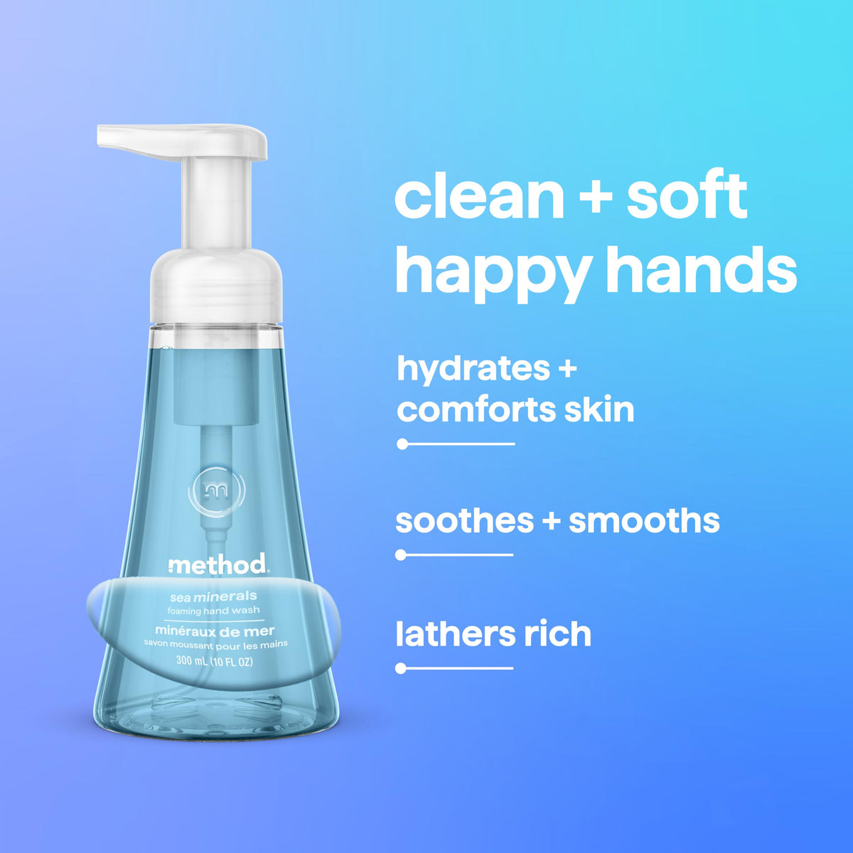 method Foaming Hand Wash, Sea Minerals, 10 fl oz, 3 pack Method