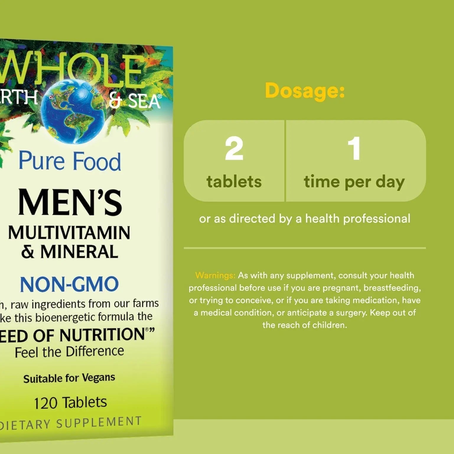 Natural Factors Whole Earth & Sea Men's Multivitamin s& Mineral, 1 Serving Contains Nutrition Equivalent to ½ lb of Veggies, 120 Tablets Natural Factors buy australia supplements